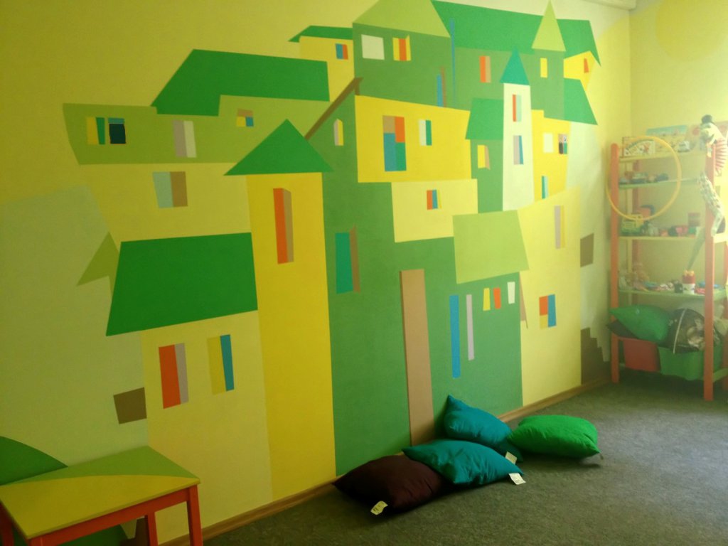 Покраска Стен В Детском Саду Фото